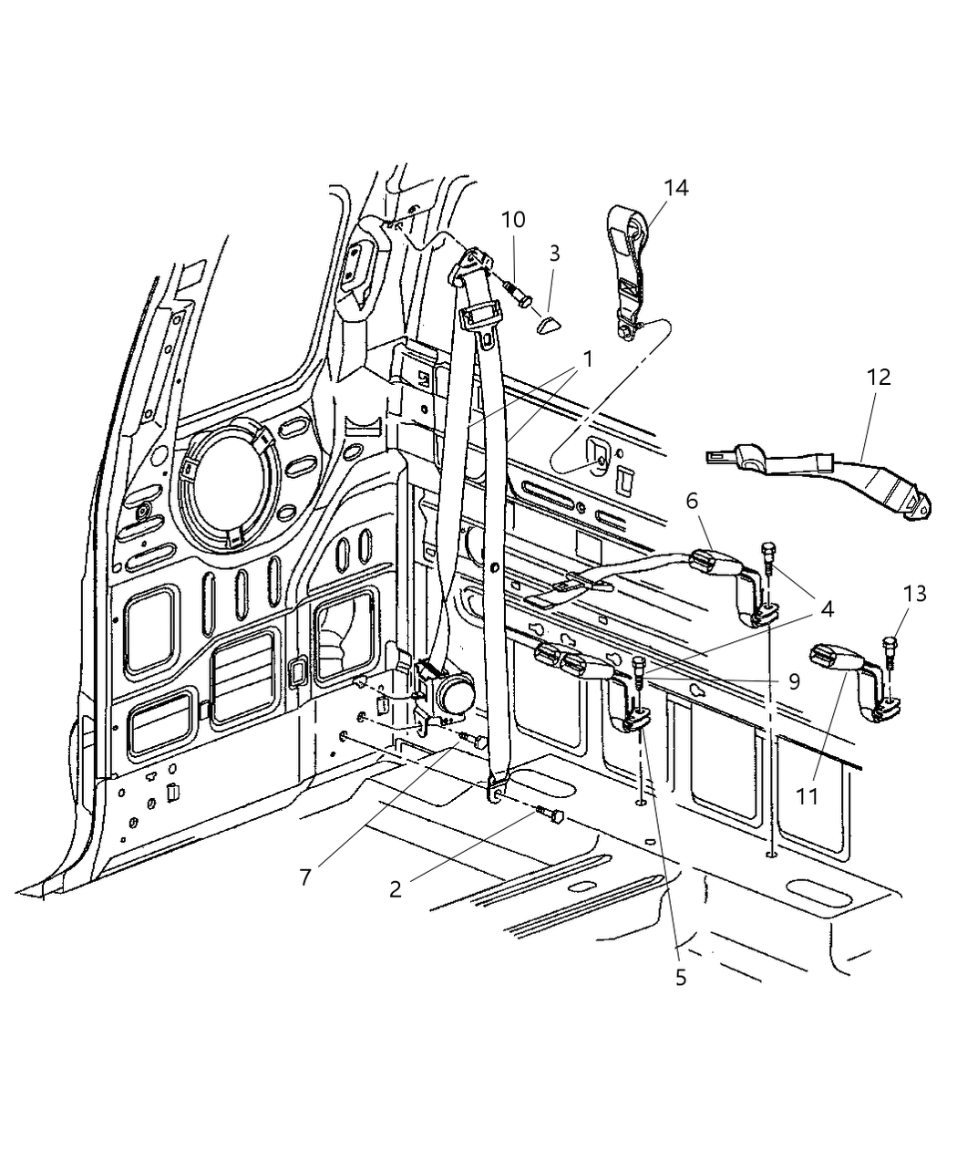 Seat Belt Rear Inner