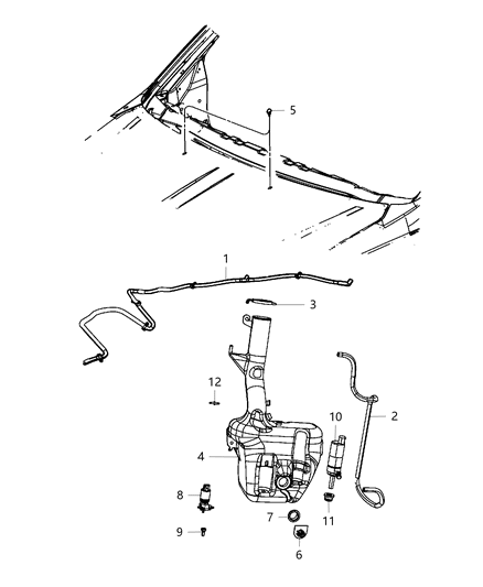 Reservoir Windshield Washer