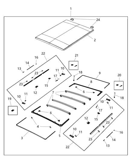 New 2019-2020 Fits Chrysler 1500 Rail-Frame Side - Part # 68422846AA