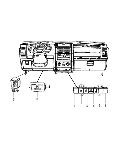 New 2011-2012 Fits Chrysler Liberty, Nitro Switch-4 Gang - Part # 56046131AC
