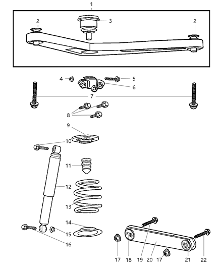 New 2003 Fits Chrysler Liberty Spring-Suspension - Part # 52088696AC