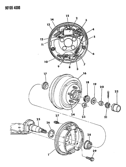 Brake Hardware Package, Icludes Items#3,4,6,7,8,11,14.