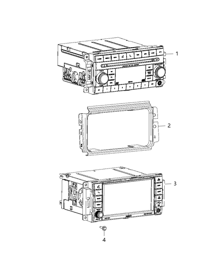 New 2015 Fits Chrysler Caliber, Compass, Patriot Radio-Multi Media - Part # 68259483AA