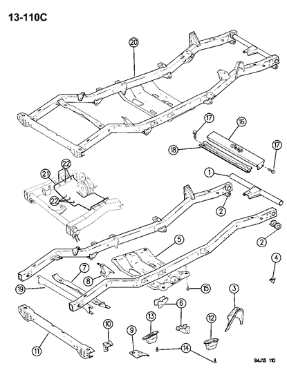 New 1987-1995 Fits Chrysler Wrangler Bracket-Front Spring Shackle - Part # 52040398