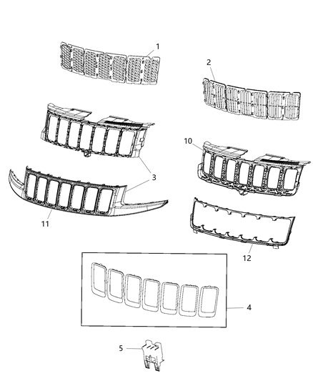 Trim Ring Kit Radiator Grille