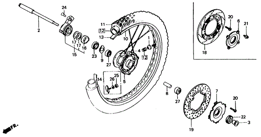 Tire, Fr. (3.00-21) (6Pr Ve35) (Inoue)
