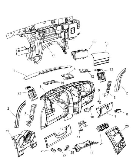 Cover Instrument Panel