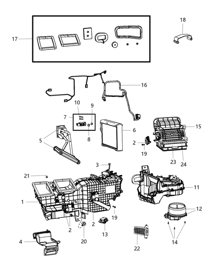 New 2014-2015 Fits Chrysler 1500 Wiring-A/C And Heater - Part # 68214895AA