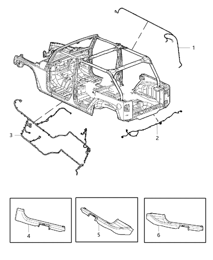New 2016 Fits Chrysler Wrangler Wiring-Body - Part # 68274250AB