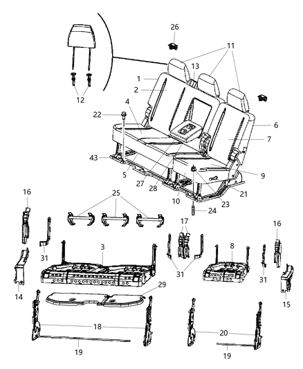 Headrest Rear