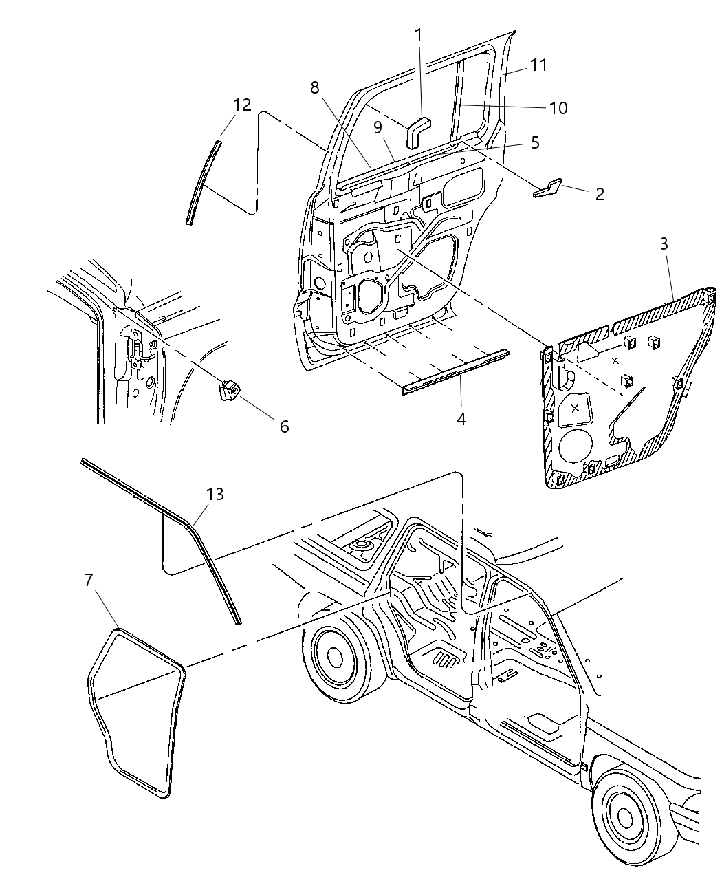 Seal Rear Door Belt Moulding