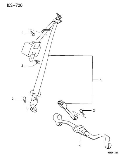 New 1990-1996 Fits Chrysler Avenger Anchor - Part # MB597261
