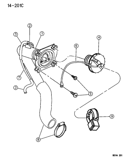 Tube, Fuel Filler (Seal To Tank Serviced In Tank Assembly)