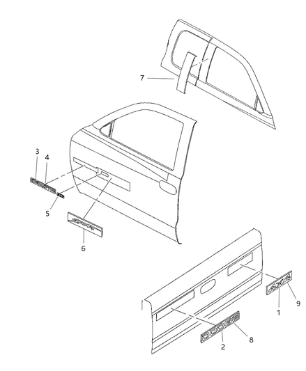 Decal Liftgate Dodge