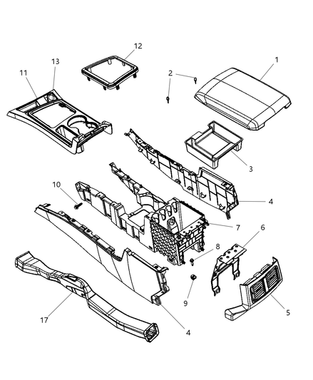 Cap Floor Console End