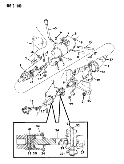 Coupling Or Body, Column Shaft