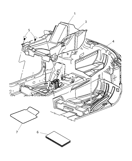 Carpet Floor Console