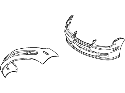 New 2001-2005 Fits Chrysler Neon Front Bumper Cover - Part # 5018993AA