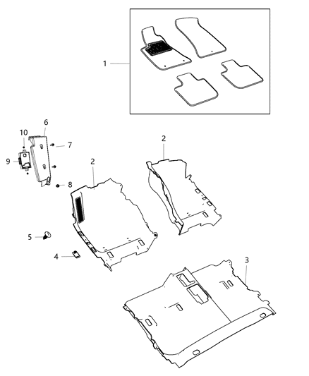 Mat Kit Front & Rear Carpet