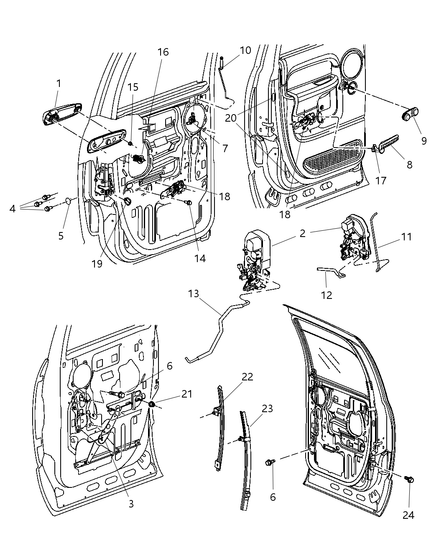 Regulator Rear Door Window