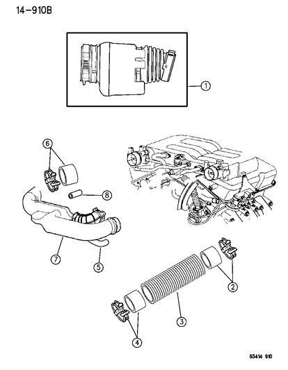 Hose, Plenum To A.I.S. Motor