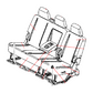 New 2012 Fits Chrysler 3500, 4500, 5500 Rear Seat Back Cover Right - Part # 1XX12GTVAA