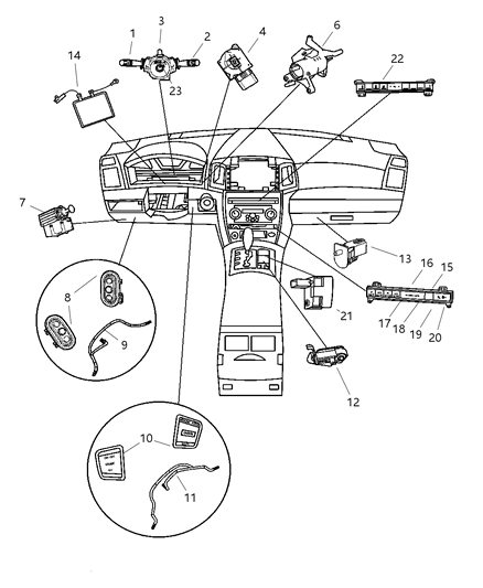 New 2006-2007 Fits Chrysler Grand Cherokee Switch-3 Gang - Part # 56050769AE