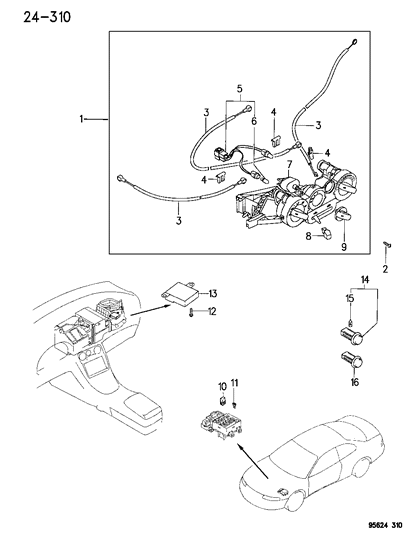 New 1995-2000 Fits Chrysler Avenger Cable A/C & Heater Control - Part # MR115469