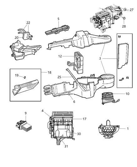 New 2004-2008 Fits Chrysler Pacifica Seal-Heater Core - Part # 5054164AA