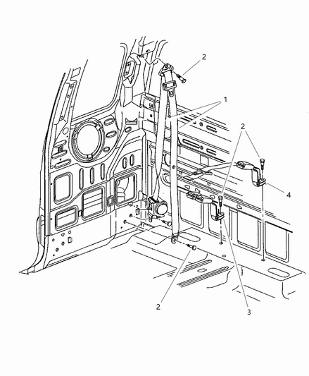 Seat Belt Rear Inner