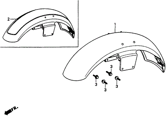 Fender Set, Fr. (Type2) (Wl)(Replaces 61110-Mm8-880Zm)