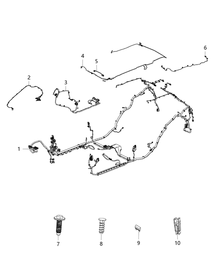 New 2014 Fits Chrysler Grand Cherokee Wiring-Jumper - Part # 68161304AD