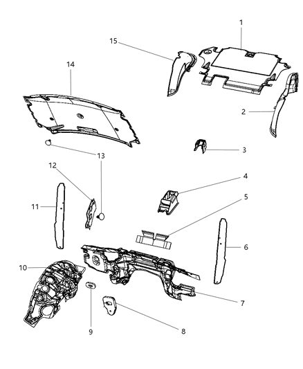 New 2007-2012 Fits Chrysler Liberty, Nitro Silencer-Engine Side - Part # 55197236AL