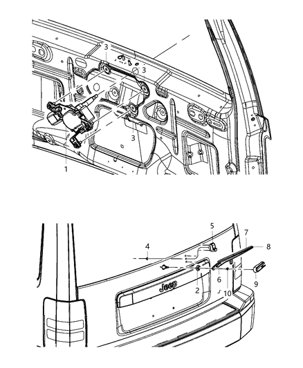 Grommet Rear Wiper Motor
