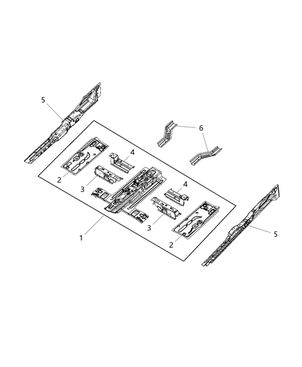 New 2015-2018 Fits Chrysler ProMaster City Panel-Floor - Part # 68125288AA