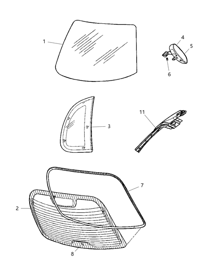 Windshield Package Shipping Assembly - 10 Lite Glass