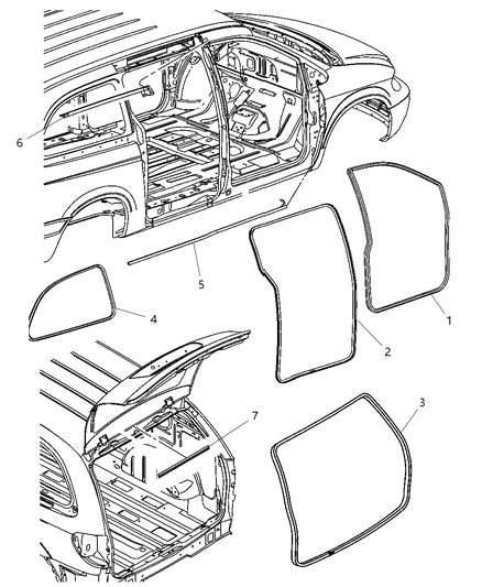 Weatherstrip Liftgate Opening