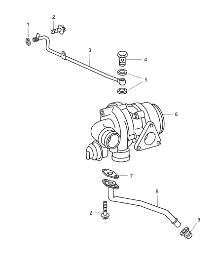 Gasket Turbo Oil Return Pipe