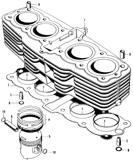 Ring Set, Piston (Over Size) (0.75) (Riken)