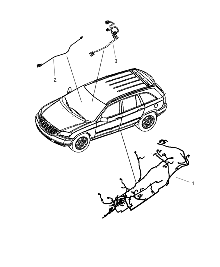New 2008 Fits Chrysler Pacifica Wiring-Unified Body - Part # 68030874AB