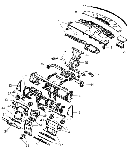 New 2007 Fits Chrysler Durango Shroud-Steering Column - Part # 5GE09XDBAD