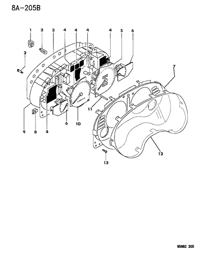 New 1995-2000 Fits Chrysler Avenger Gauge Temperature & Oil - Part # MR149302