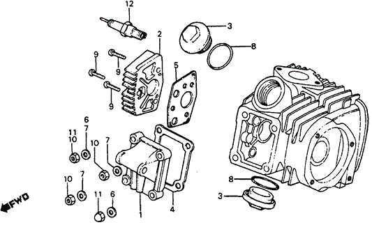 Cover, Valve Rocker Arm Side(Replaces 12331-028-010)