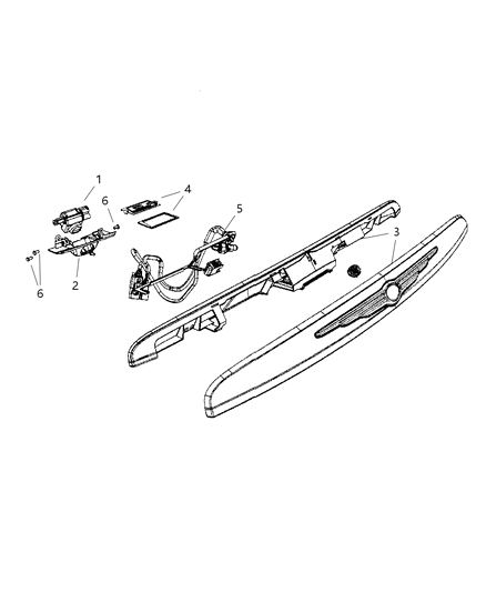 New 2007-2008 Fits Chrysler Pacifica Bracket-Camera - Part # 68002049AA