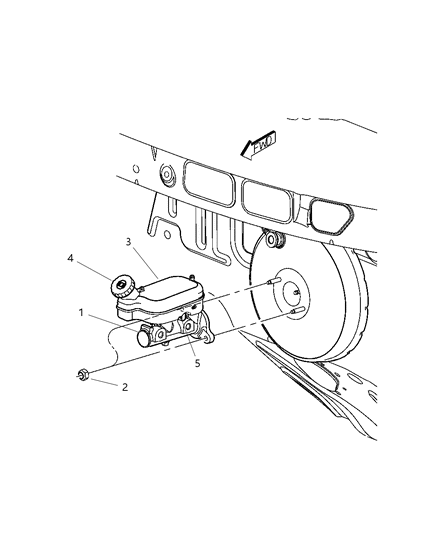 New 2001-2002 Fits Chrysler Grand Caravan, Town & Country Brake Mastr Cylinder - Part # V1101565AA