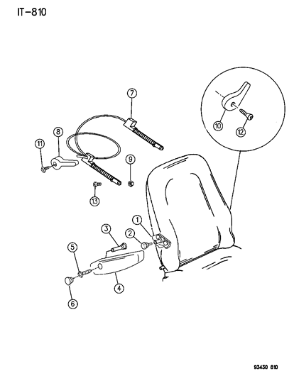 Handle, Recliner (Manual), Right