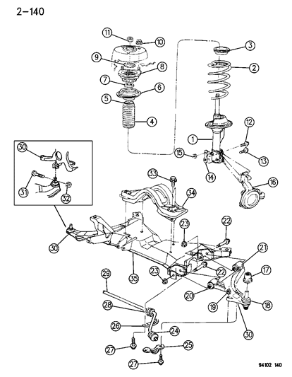 Mount, Front Strut
