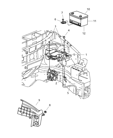 Bracket Battery Tray