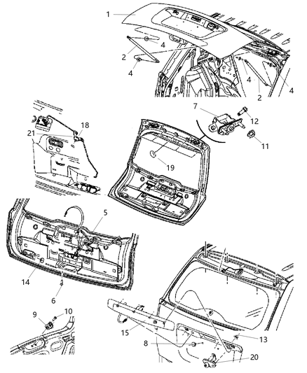 New 2016-2017 Fits Chrysler Caliber, Compass, Patriot Handle-Light Support - Part # 5LV00KTAAC
