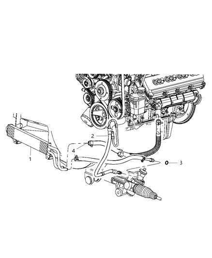 New 2011-2012 Fits Chrysler 1500 Hose-Power Steering Pressure - Part # 52855855AF